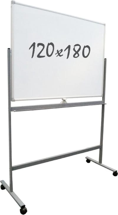 IVOL Whiteboard verrijdbaar 120 x 180 cm - Dubbelzijdig - Magnetisch