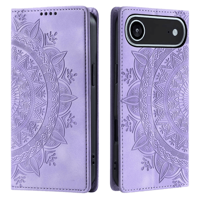 Comfycase Apple iPhone Air Soft Mandala Bookcase Paars