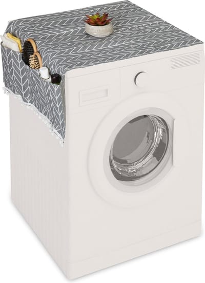 wasmachine hoes met zakjes - 130 x 55 cm - beschermer - bovenkant - polyester