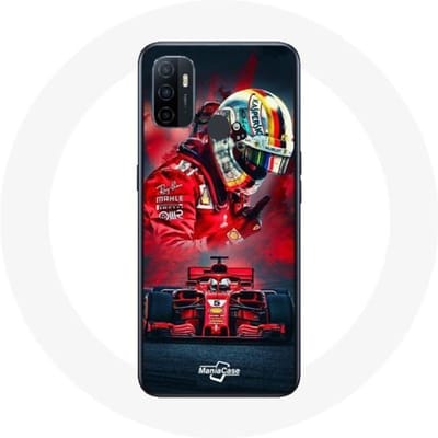 Coque - Formule 1 - Oppo A53 - Sebastian Vettel - Rouge - Souple rouge