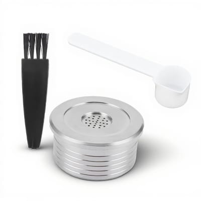 Dailygoods- Koffiecapsule Herbruikbaar - Koffiecapsule Set - Koffiecapsule Houder - Roestvrij Staal - Geschikt voor Delta Q NDIQ7323 - Eenvoudig te Reinigen - Koffiecapsules