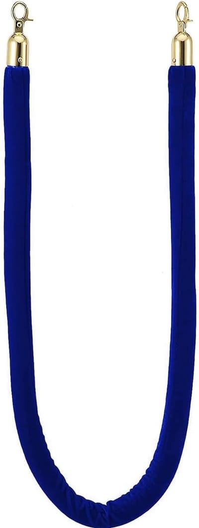 Controle Touwen - Wachtrij Lijn - Evenement Management - Metalen Karabijnhaken - 1.5m Lengte - Blauw