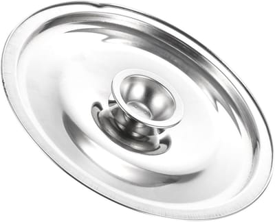 RVS Potdeksel - Kookpan Deksel - Koken en Afdekken - Met Knop - 16 cm - Zilver