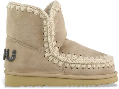 Mou Eskimo 18 Glitter Logo Laarzen - Suède - Dames - Beige - Maat 36