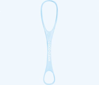 Coco Clean RVS Tongschraper – 4‑Zijdig – Blauw Design – Effectieve Tongreiniger – Halitose Preventie