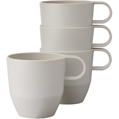 Mepal Mok Silueta 300 ml set 4 stuks - Nordic white - campingservies - buitenservies