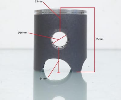 Piston moteur Vertex cote C surcote Ø55.98mm pour moto Cagiva 125 VMX 1984-1988