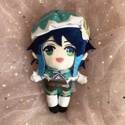 Anime Genshin Impact Venti Pluche Poppen Speelgoed Spel Schattig Zacht Gevuld Kussen Kinderen Cadeau 20Cm 20cm white