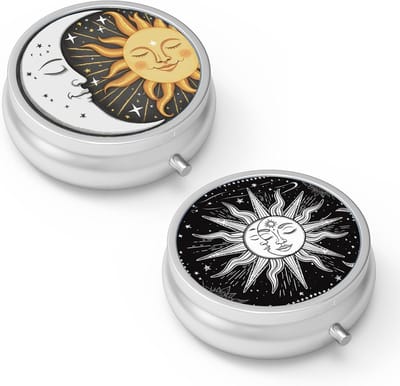 Pillendoos met 3 Compartimenten voor Medicijnen, Handige Organizer voor Vitaminen en Tabletten, Ideaal voor Reizen en Cadeaus (2 stuks)