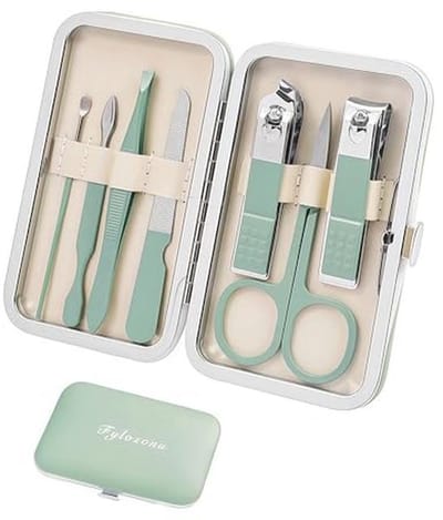 Essentiële Manicureset voor Reis - Nagelverzorging en Pedicure Gereedschap in Roestvrij Staal