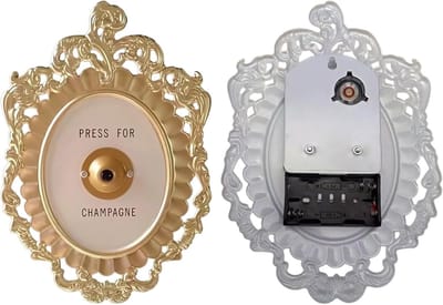 Decoratieve Deurbel - Champagne Knop - Feestelijke Sfeer - Luxueus Frans Ontwerp - 20 x 15 cm - Goud