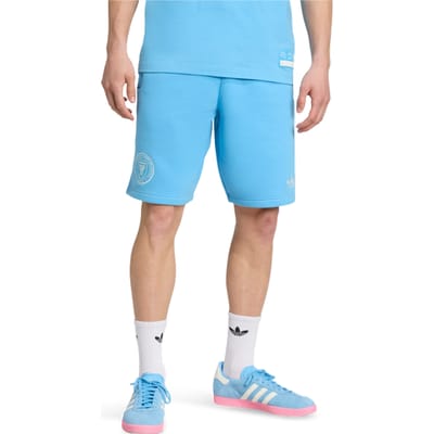 Adidas Miami Korte Broeken Heren - Blauw - Maat S - Katoen Jersey