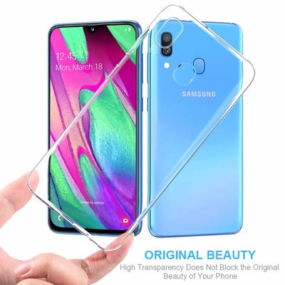 Ntech Hoesje Geschikt Voor Samsung Galaxy A40 TPU Back hoesje - Transparant