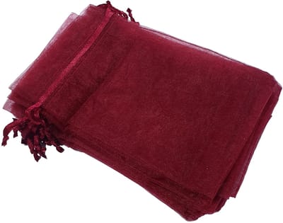 Prigta - Organza zakjes - 100 stuks - 10x15 cm - Bordeaux Rood - cadeauzakjes organza stof - uitdeelzakjes - geschenkzakjes kerst - geurzakjes maken