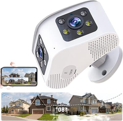 Beveiligingscamera - CCTV Camera Outdoor Camera - Huis Beveiligen - 180 Graden Panoramisch - 6MP met 32GB - Upgrade