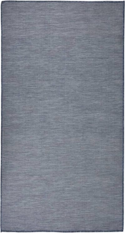 vidaXL Buitenkleed platgeweven 80x150 cm blauw