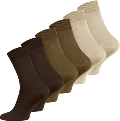 6 Paar PREMIUM Bamboe Sokken Heren, Zacht, Ademend - Mix-4 40/45
