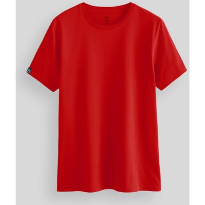 Heren Katoen Elasthaan Ronde Hals T-Shirt