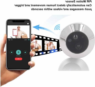 Digitale Deurcamera - Slim Kijkgaatje - Huis Beveiliging - Met Nachtzicht - 4.3 Inch Scherm - Zwart