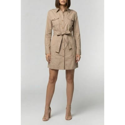 GUESS Marciano By  Pat Safari Dress Natural Almond Maat: 40 | Blousejurken Outlet | Dames | Beige