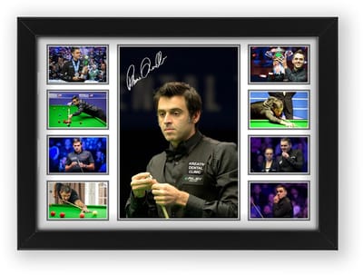 Dailygoods- Poster Ronnie O'Sullivan gesigneerd - Limited Edition Collectible - Snooker - Wanddecoratie - Ingelijst A4 (30 x 21 cm) - Ultiem verzamelobject