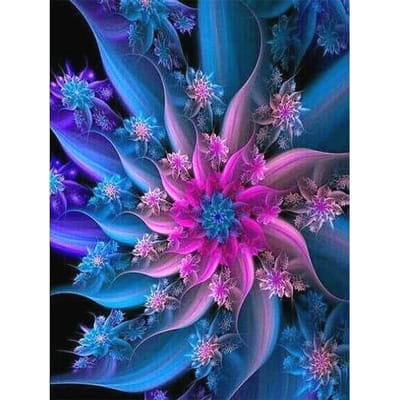 Peinture diamant 5D abstraite, mosaïque de dessin animé, broderie fantaisie 20X30CM purple