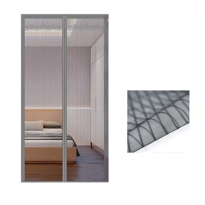 Muggenwerend deurgordijn - Magnetisch horgordijn - Muggennet voor deur en raam - Scheidingsgordijn - Horgordijn - 30 paar magneten - Houdt muggen buiten - 85*210 cm - Geschikt voor balkons, woonkamers, kinderkamers, enz. - Grijs