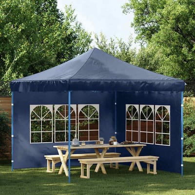 Partytent Zijwand met Raam - 2 Stuks Groen - UV- en Waterbestendig