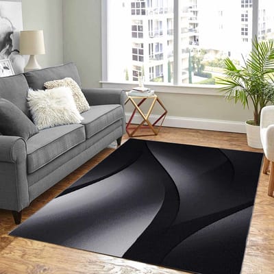 Flycarpets Marlon Vloerkleed Modern - Grijs - Zwart - Laagpolig - 200x290 cm