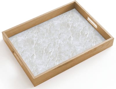Dienblad hout 40x30 cm - Schootdienblad - Oppervlakte - Textuur - Grijs - Borrelplank rechthoek - Plateau dienbladen