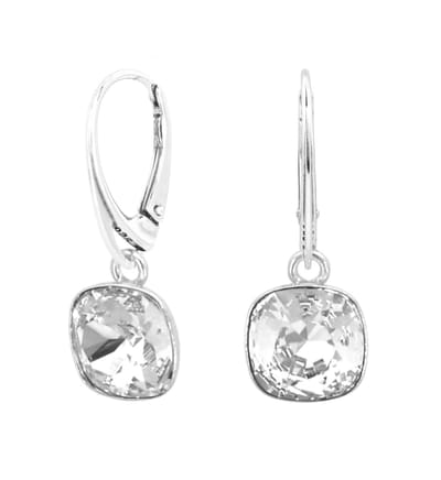 ARLIZI 2321 Oorbellen transparant Swarovski kristal oorhangers - sterling zilver - 3 cm