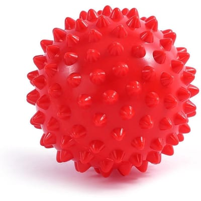 1Pc Massage Acupunt Grip Bal Wees Nagel Fascia Yoga Fitness Bal PVC Zool Ontspanning Egel Ballen rood