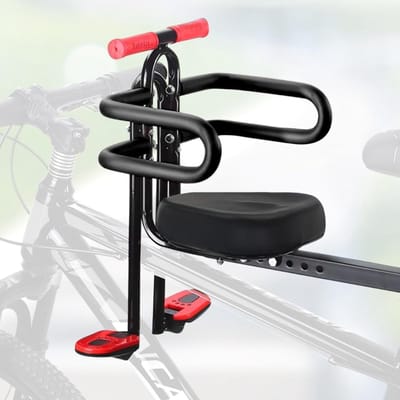 HEZIVO® Fietsstoeltje Voorzitje - Fietszitje Voor - Met Voetsteun en Armleuning