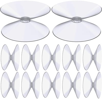 Allecto - Set van Zuignappen - Dubbelzijdig - Transparant ontwerp - 40 mm diameter - Sterke hechting - Voor diverse toepassingen - Ideaal voor beve...