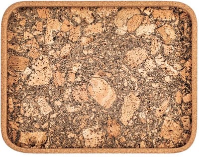 ZICZAC - Dienblad - QUERCO - 100% kurk - Vlek- en waterafstotend - Rechthoekig - 42x32,5cm - Earth