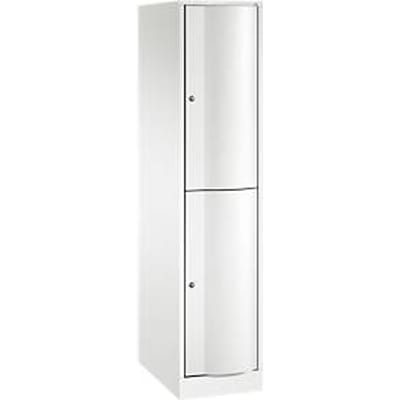 C+P Garderobekast Resisto, 1 vak, 2 vakken, B 396 x D 640 x H 1950 mm, verkeerswit