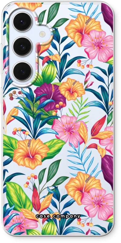 Case Company® - Hoesje geschikt voor Samsung Galaxy S24 FE hoesje - Tropisch 2 - Soft Cover Telefoonhoesje - Bescherming aan alle Kanten en Schermrand