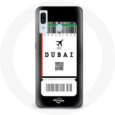 Coque - Samsung - Galaxy A20 - Billet d'avion Dubai - Souple - Protection synthétique