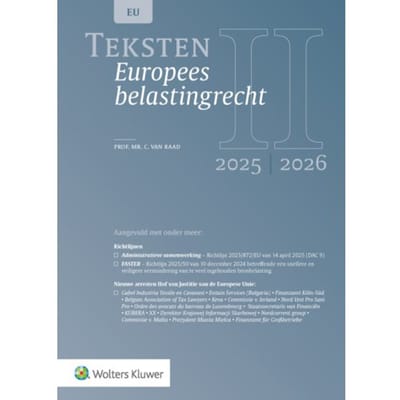 Teksten Europees Belastingrecht 2025/2026