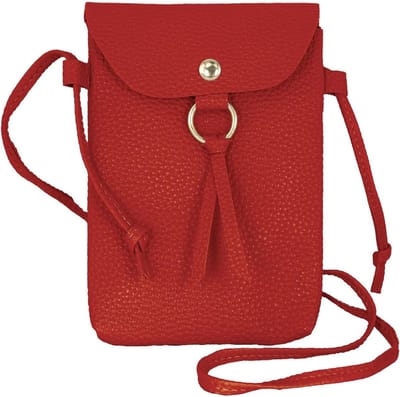 Kleine leren crossbody tas voor mobiele telefoons, schoudertas met magnetische sluiting, ideaal als portemonnee voor vrouwen en meisjes