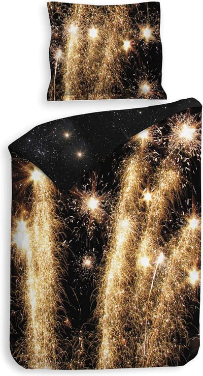 Heckettlane Lumina Dekbedovertrek - Eenpersoons - Katoensatijn - 140x200-220cm - Zwart