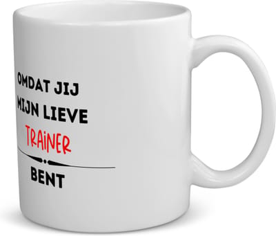 Akyol - omdat jij mijn lieve trainer bent koffiemok - theemok - Trainer - de liefste trainer - sport - verjaardag - cadeautje voor trainer - kado - geschenk - 350 ML inhoud