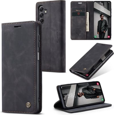 CaseMe Hoesje - Geschikt voor Samsung Galaxy A15 Hoesje - CaseMe 013 Book Case - Zwart
