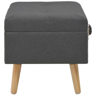 vidaXL - Opbergkruk - 40 - cm - stof - donkergrijs