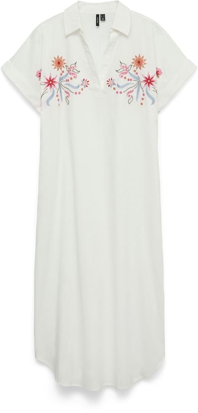VERO MODA - VMLINA SS 7/8 V-NECK DRESS WVN LCS - Dames - Maxi jurken