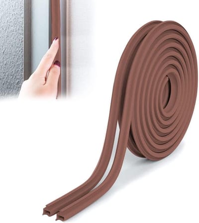 Tochtstrip deur premium pvc kamerdeur tochtstopper tegen tocht en lawaai - bruin draft stopper for the door