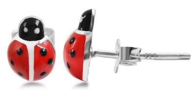 AKZENT Akzent Kinder Oorbellen "Glückskäfer Dotti" van 925 Sterlingzilver, gerhodineerd,