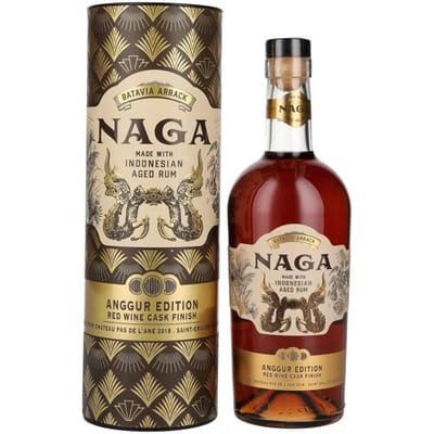 Naga Rum Naga Batavia Arrack Red Wine Cask Finish ANGGUR EDITION 40% Vol. 0,7l in geschenkverpakking