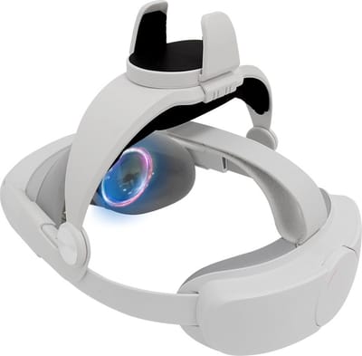 DrPhone VHB2 – Hoofdband Geschikt Voor De Pico 4 VR-Bril – Hoofdband – VR-Bril Hoofdband – Met Ruimte Voor Powerbank - Wit