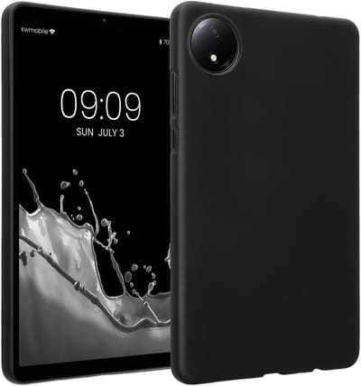 kwmobile Hoes geschikt voor Xiaomi Redmi Pad SE 8.7" - Siliconenhoes voor tablet in mat zwart - Tablet cover